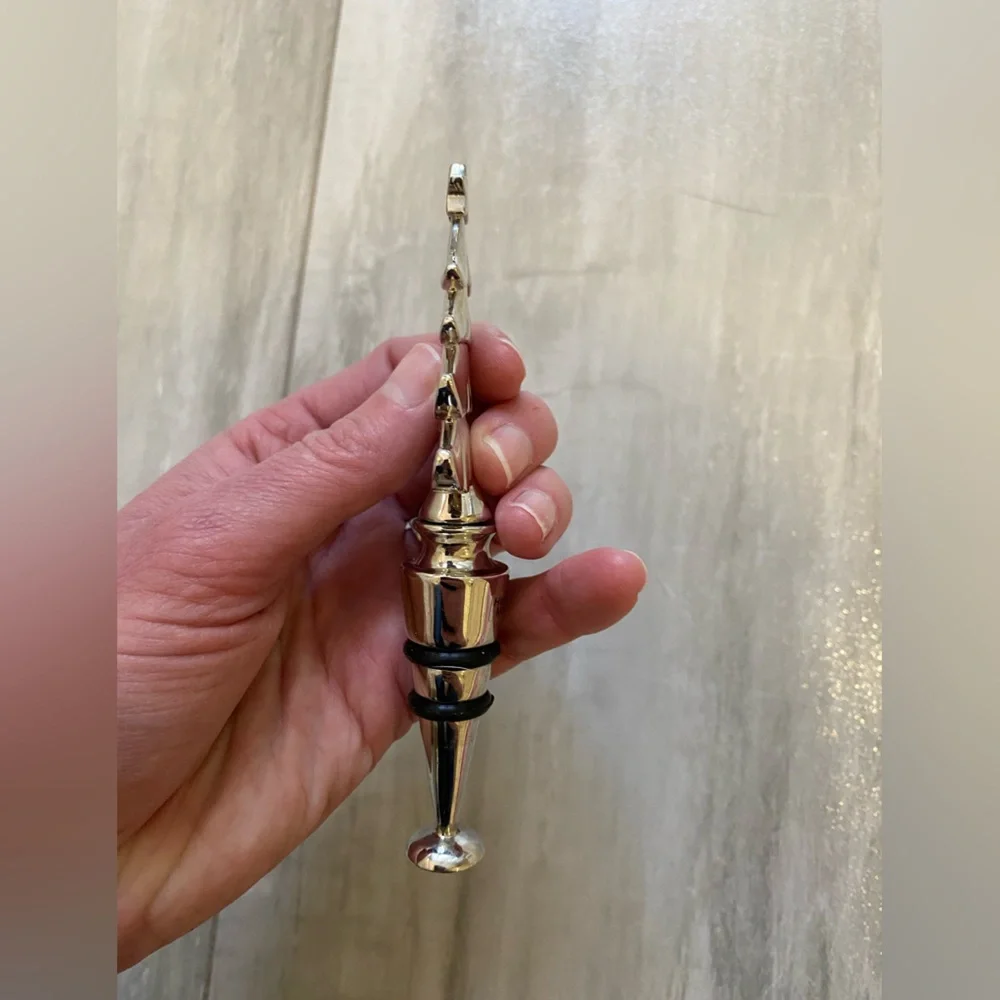 Festive Metal Christmas Tree Holiday Wine Bottle Stopper